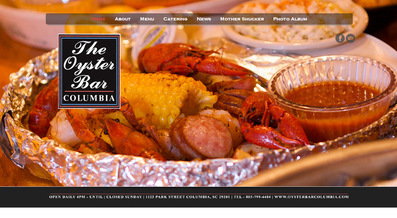 Showcase Oyster Bar Columbia Premium Weebly Templates and Weebly Themes