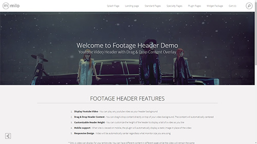  Footage Header Page Layout (milo 4.0+)