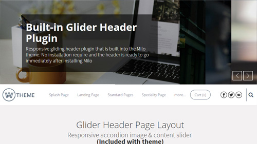  Glider Header Page Layout