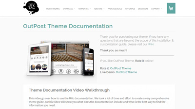  OutPost Theme Documentation Live Walkthrough